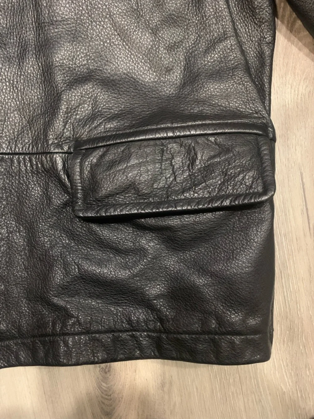 Vtg Kenneth Cole New York Black Leather Zip-Front Bomber Jacket Sz M